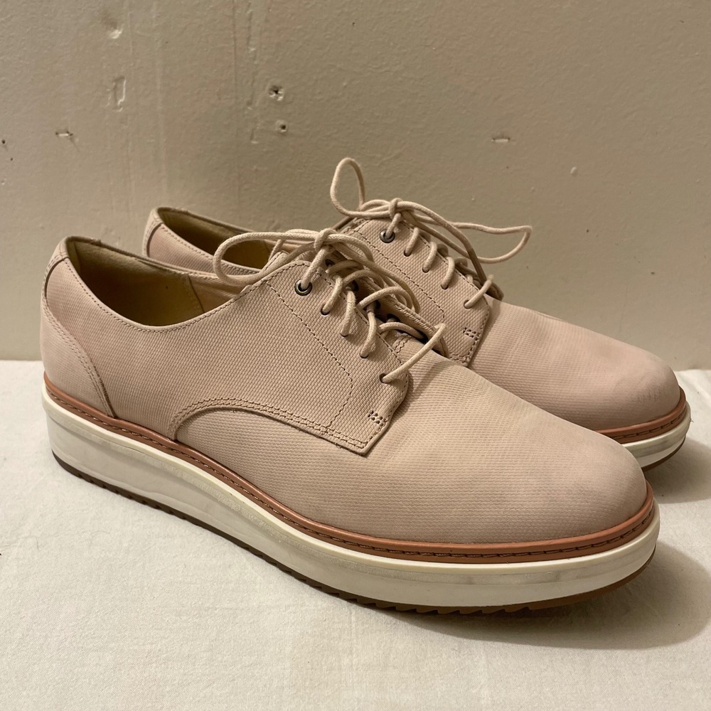 Clarks Women's Size 10 Pink Teadale Rhea  Platform Oxford Shoes Suede‎ Derby